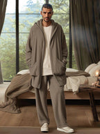 Comfy Casual Mit Kapuze Jacke Two Teil Set