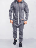 Soft Textured Mit Kapuze Jumpsuit