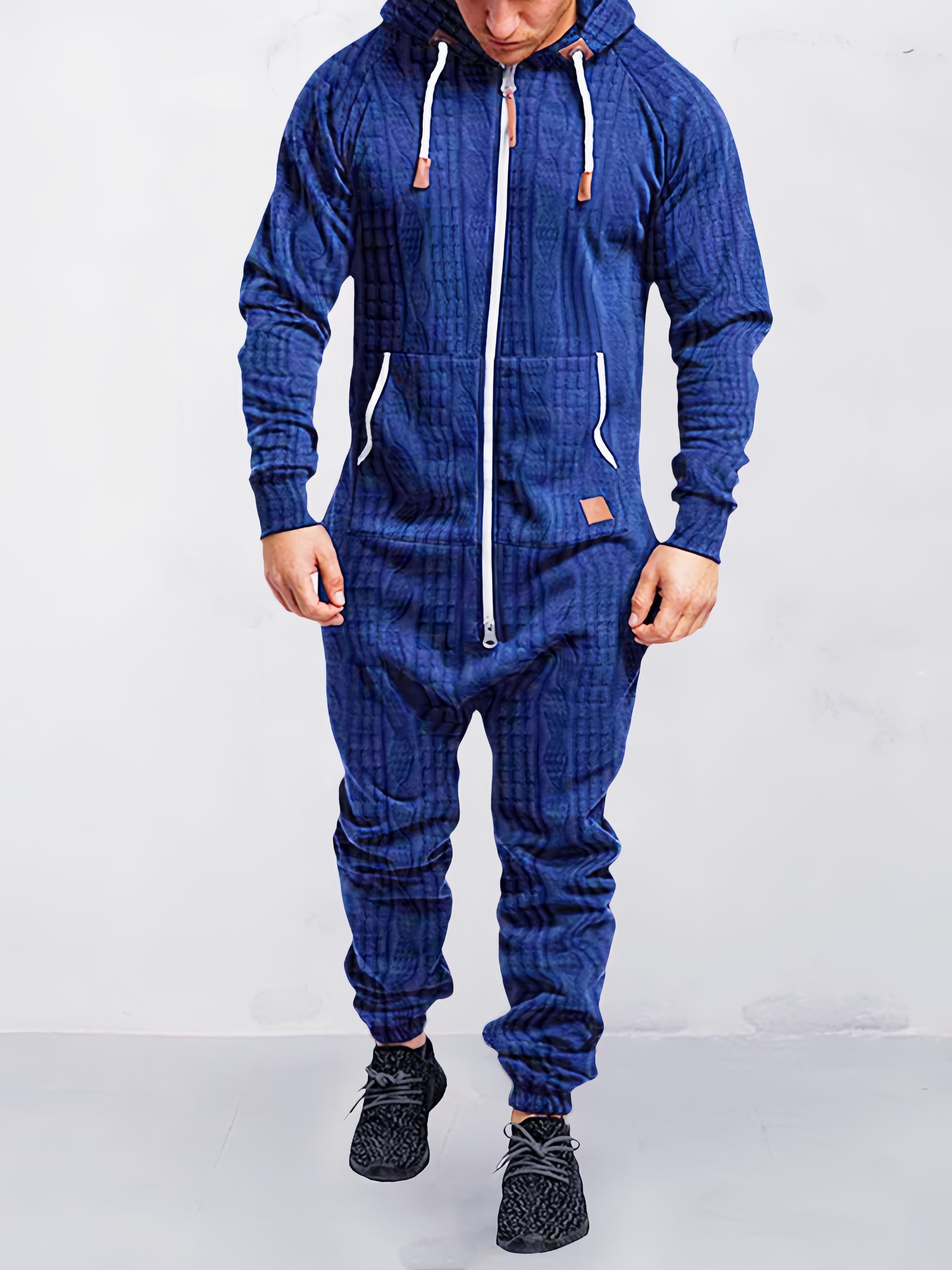 Soft Textured Mit Kapuze Jumpsuit