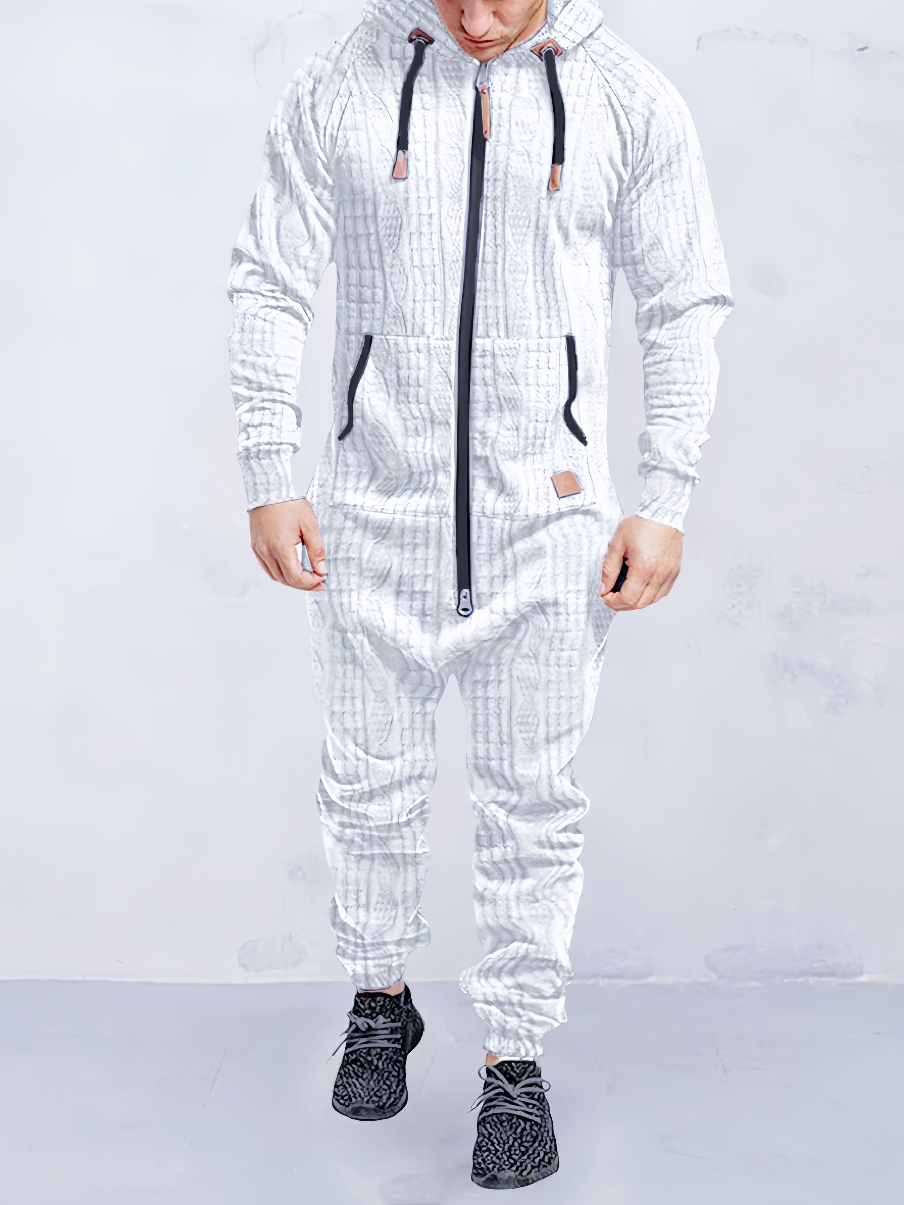 Soft Textured Mit Kapuze Jumpsuit