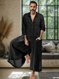 Casual Lockere Leinen Blend Jumpsuit