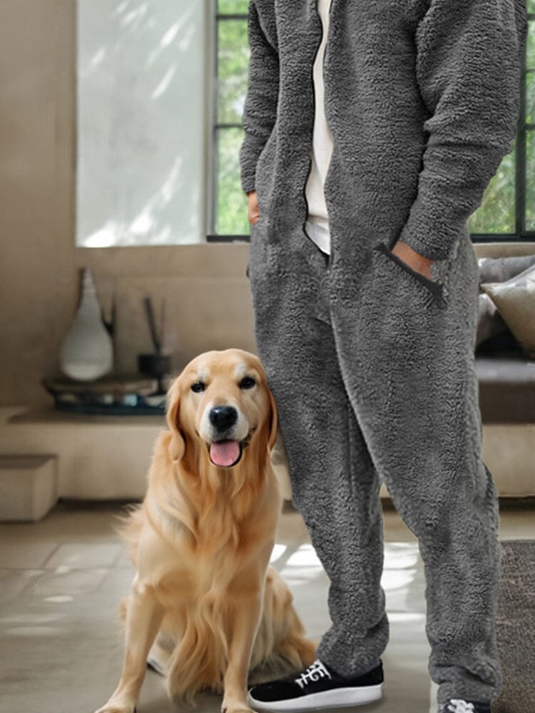 Comfy Polar Fleece Mit Kapuze Jumpsuit