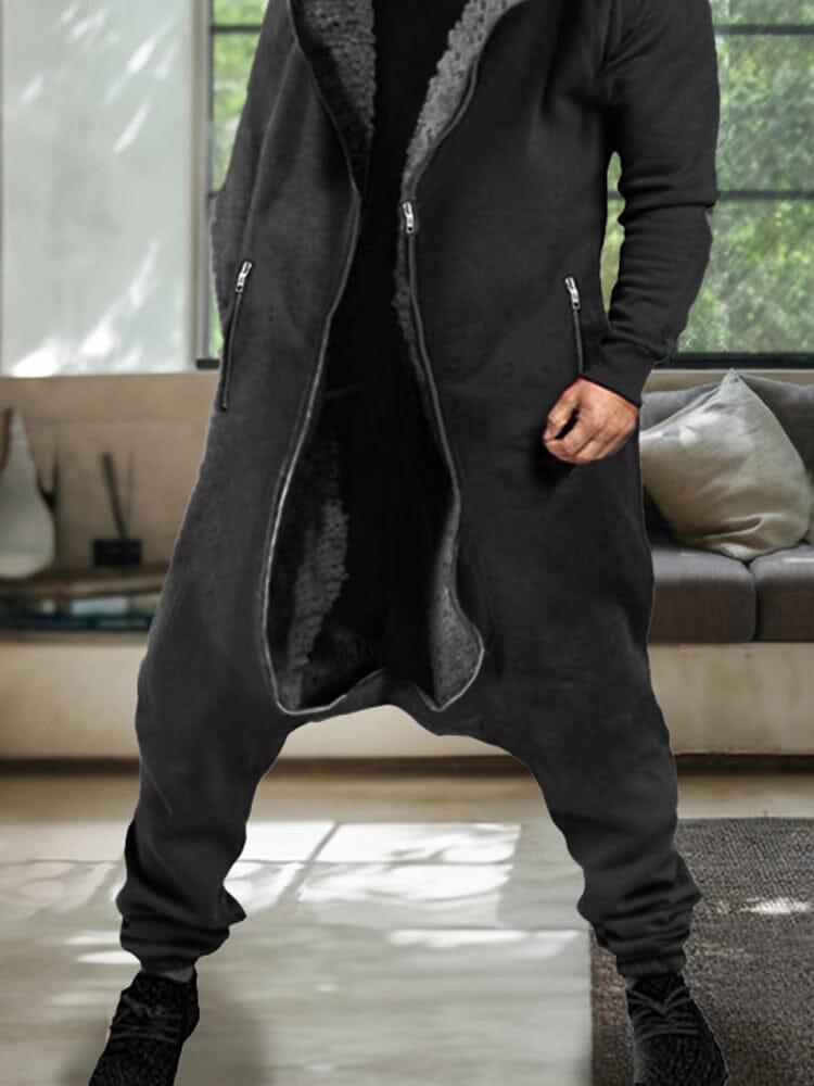 Thermal Fleece Lined Mit Kapuze Jumpsuit