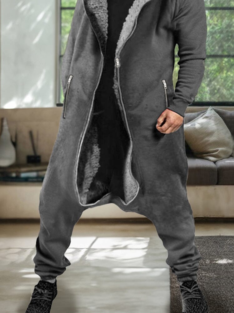 Thermal Fleece Lined Mit Kapuze Jumpsuit