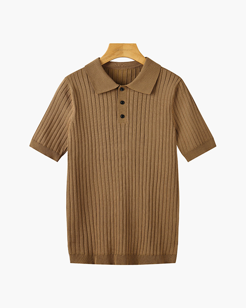 GIMCHEON Gestricktes Poloshirt