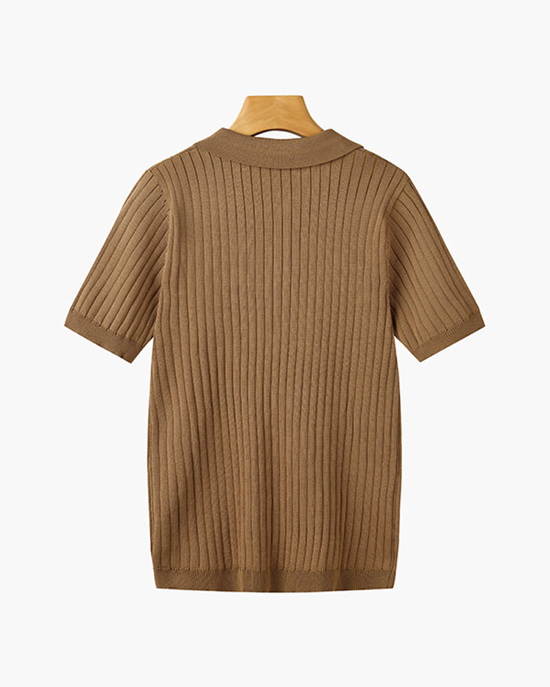 GIMCHEON Gestricktes Poloshirt