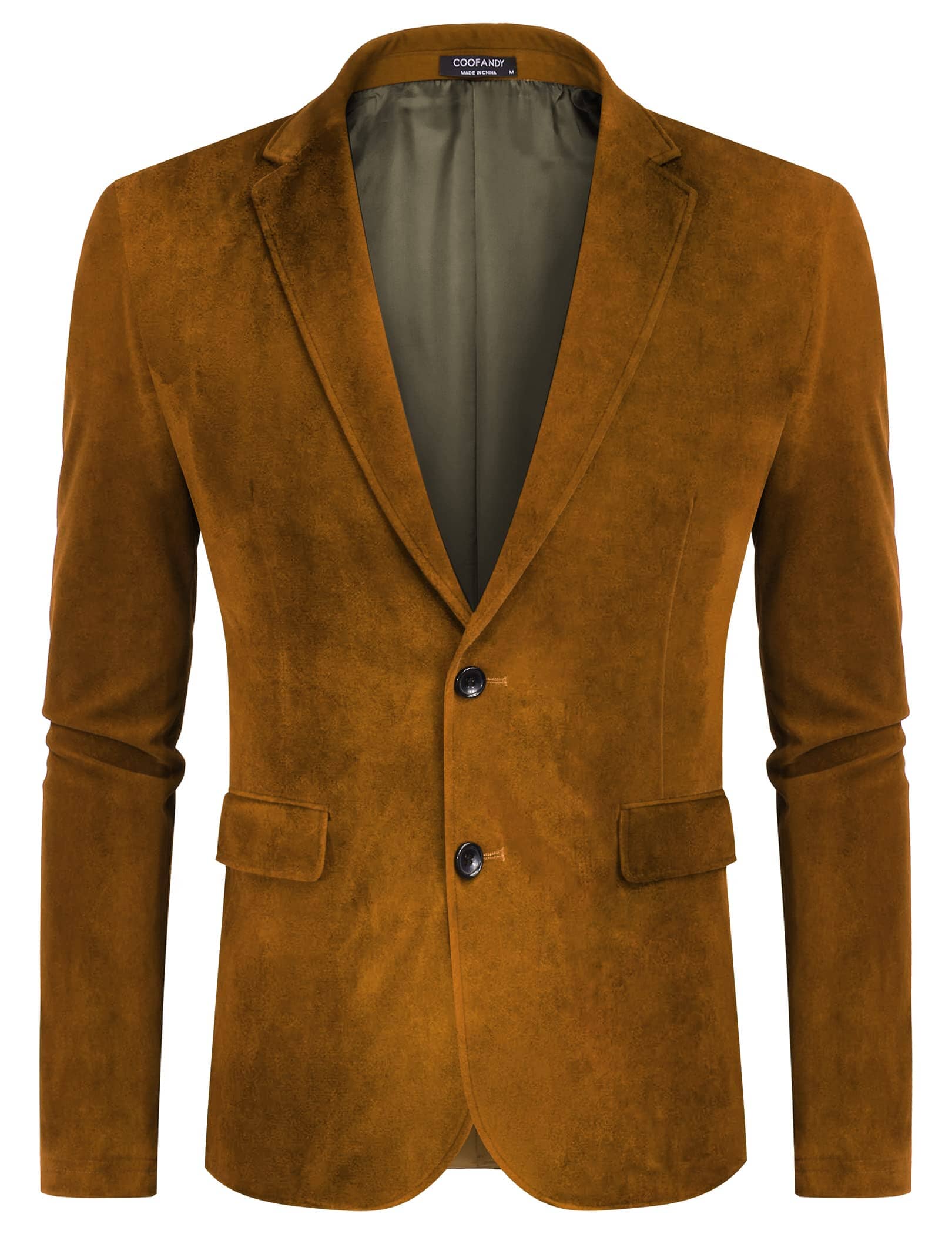Two Knopf Slim Fit Blazer Retro Tuxedo Anzug Jacken