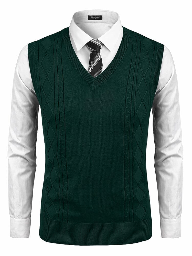 Klassisch V-Neck Strick Weste (US Only)