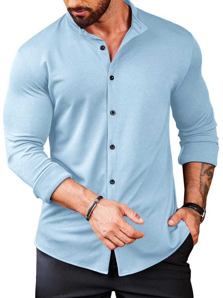 Casual Wrinkle Free Knopf Hemd (US Only)
