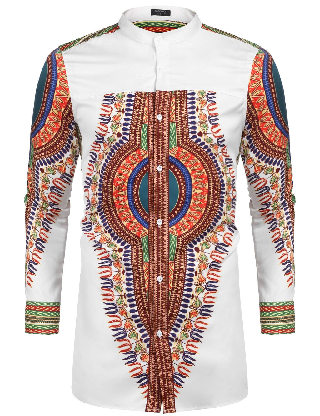 Casual Ethnic Graphic Lang Hemd