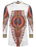 Casual Ethnic Graphic Lang Hemd