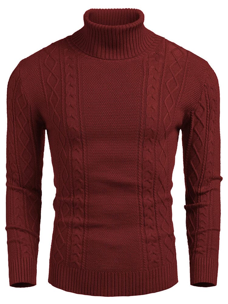 Klassisch Slim Fit Rollkragen Pullover