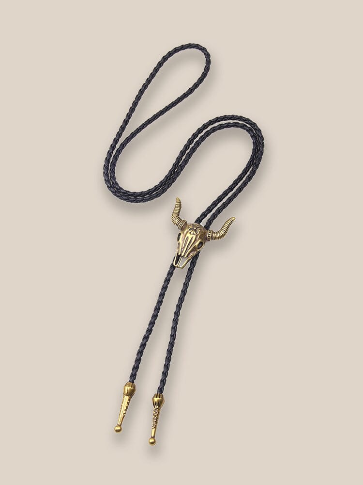 Vintage Cow Skull Bolo Tie Halskette