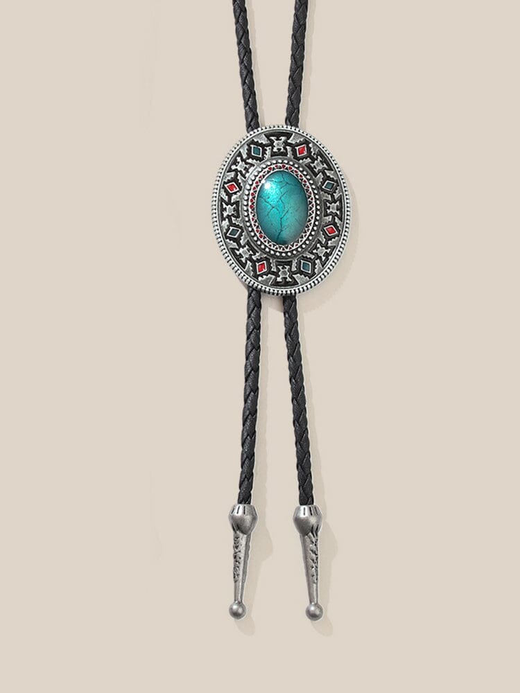 Vintage Bolo Tie Leather Halskette