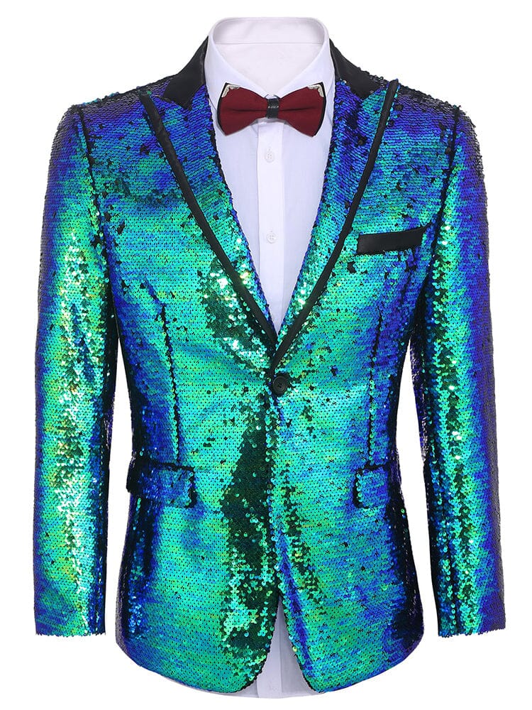 Men's Shiny Sequins Anzug Jacke (US Only)