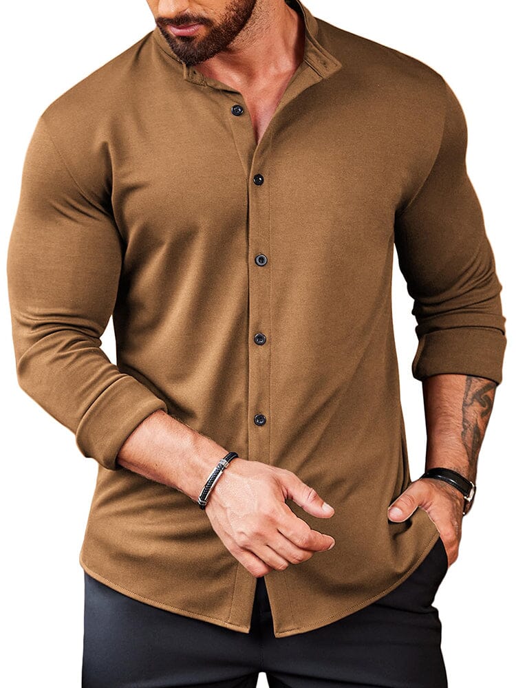 Casual Wrinkle Free Knopf Hemd (US Only)