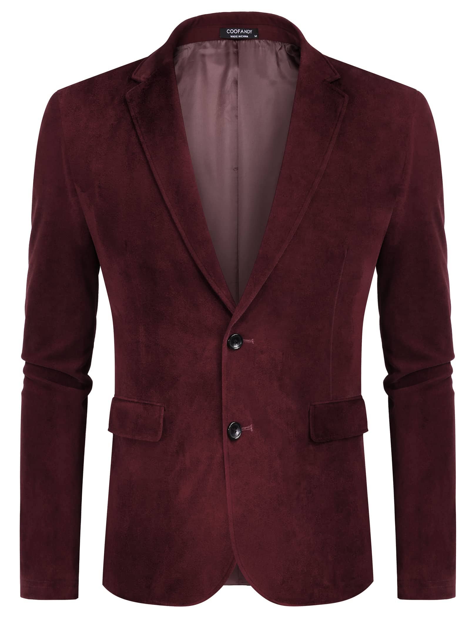 Two Knopf Slim Fit Blazer Retro Tuxedo Anzug Jacken