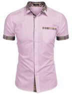 Casual Plaid Kragen Leinen Stil Hemd