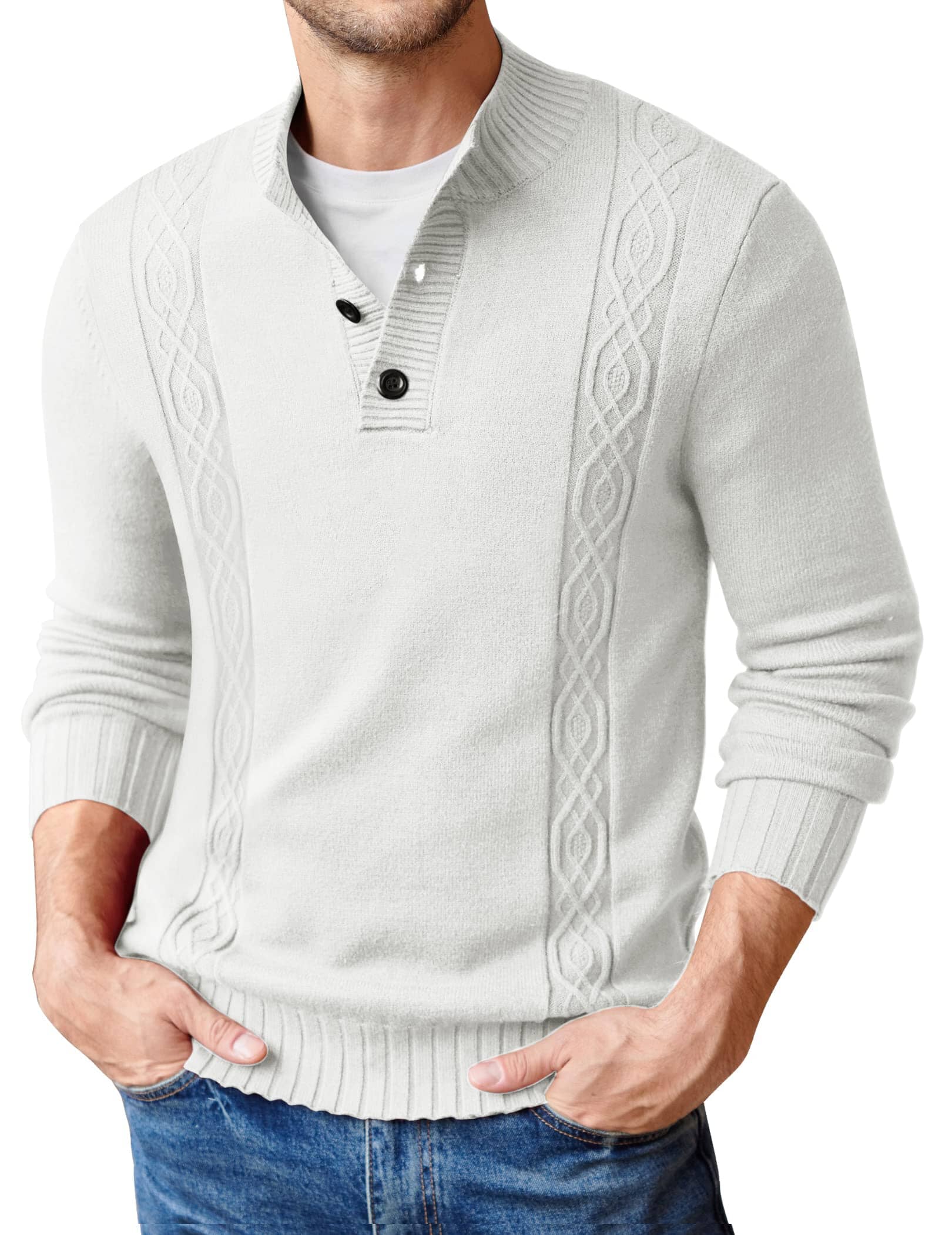 Twisted Stand Kragen Strick Pullover Pullover