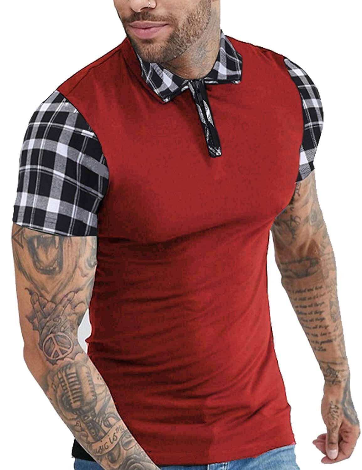 Stylish Slim Kurz Ärmel Polo T-Hemd