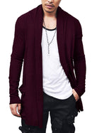 Ruffle Schalkragen Kragen Strick Cardigan