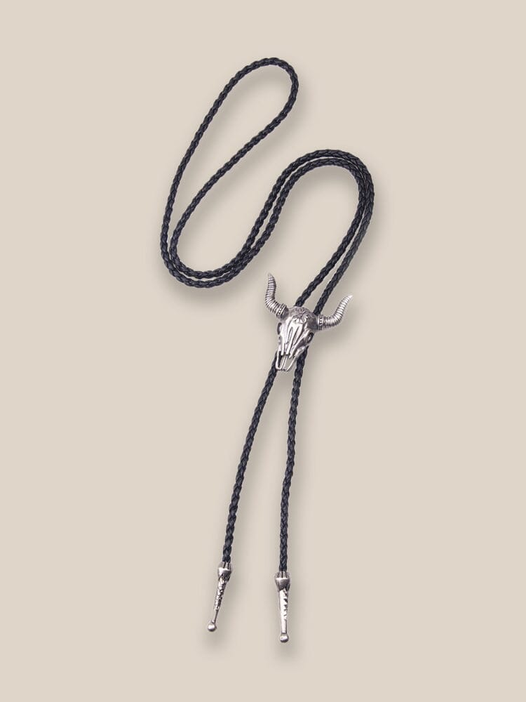 Vintage Cow Skull Bolo Tie Halskette