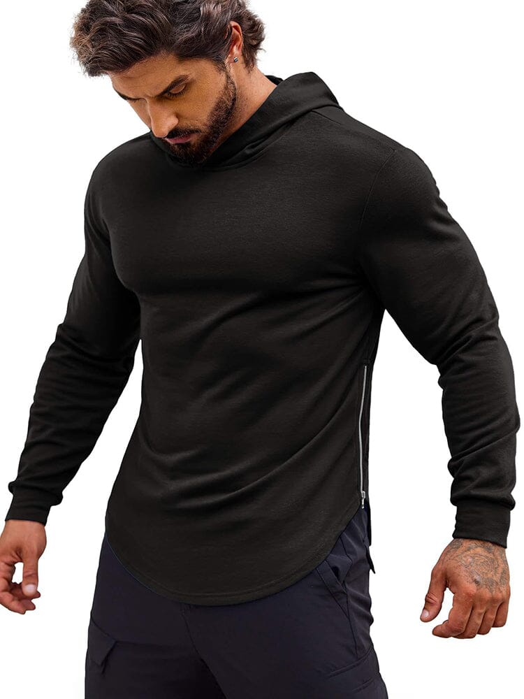 Workout Muscle Fit Baumwolle Blend Hoodie