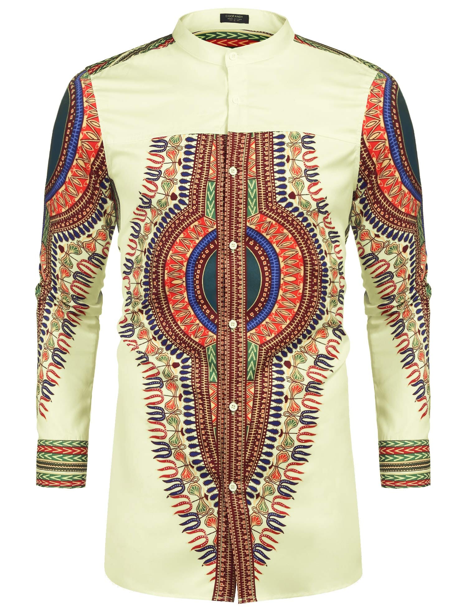 Casual Ethnic Graphic Lang Hemd