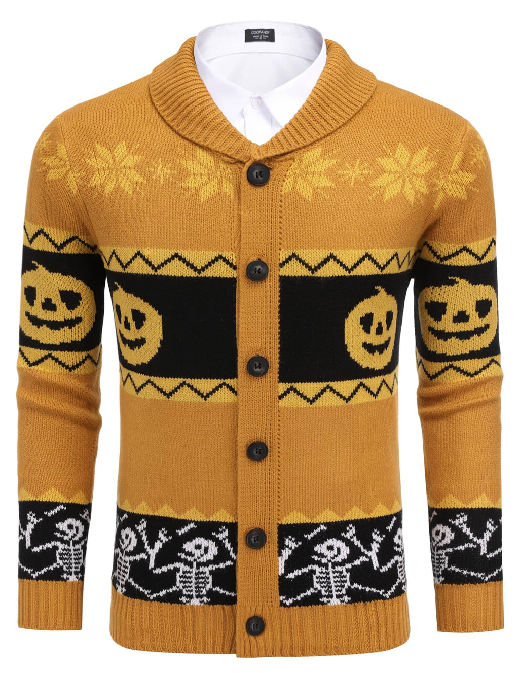 Schalkragen Kragen Strick Cardigans Knopf Down Pullover