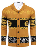 Schalkragen Kragen Strick Cardigans Knopf Down Pullover