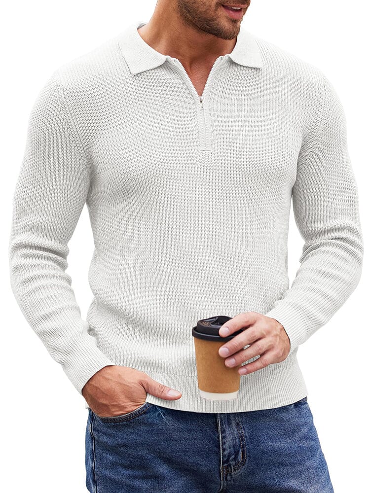 Klassisch Quarter Zip Strick Polo (US Only)