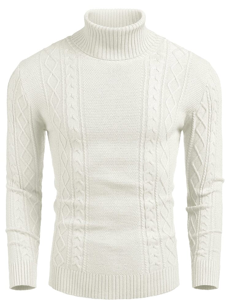 Klassisch Slim Fit Rollkragen Pullover