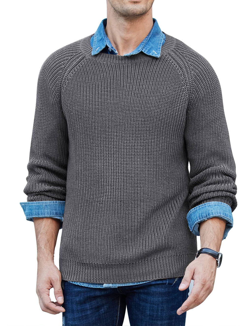 Crew Neck Slim Fit Strick Pullover Pullover