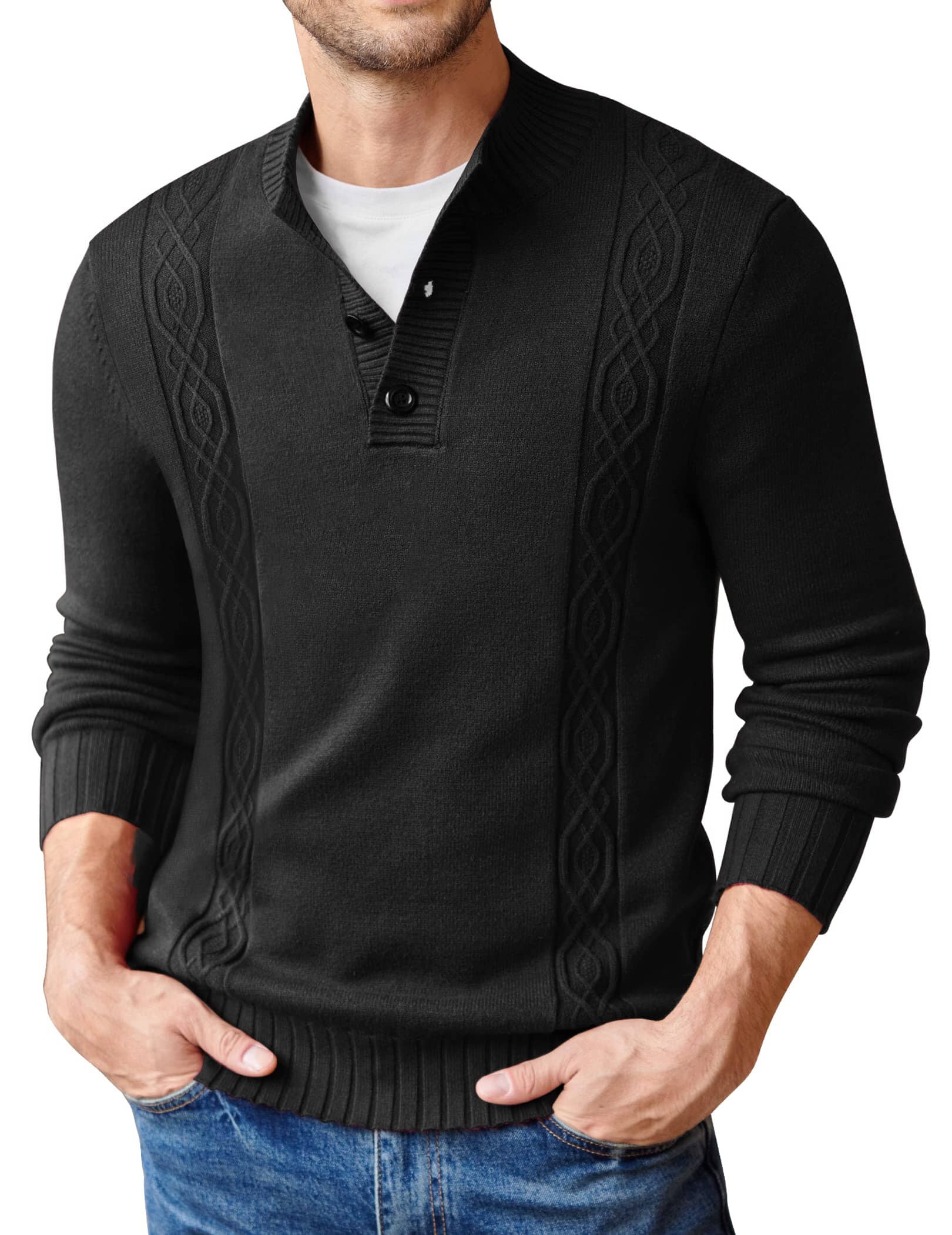 Twisted Stand Kragen Strick Pullover Pullover