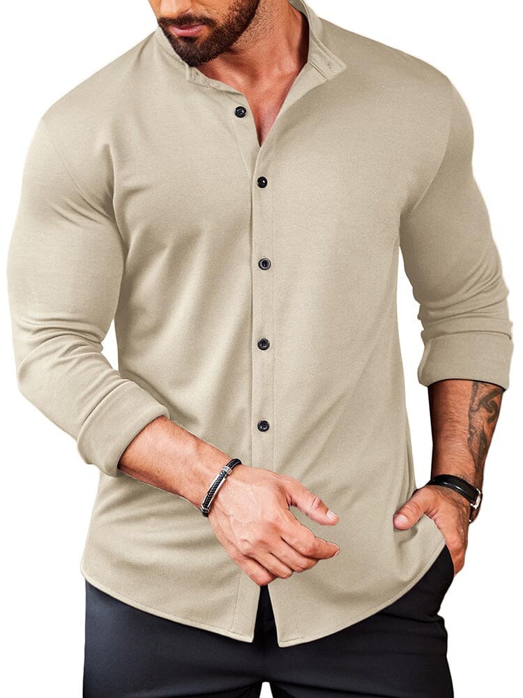 Casual Wrinkle Free Knopf Hemd (US Only)