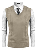 Klassisch V-Neck Strick Weste (US Only)