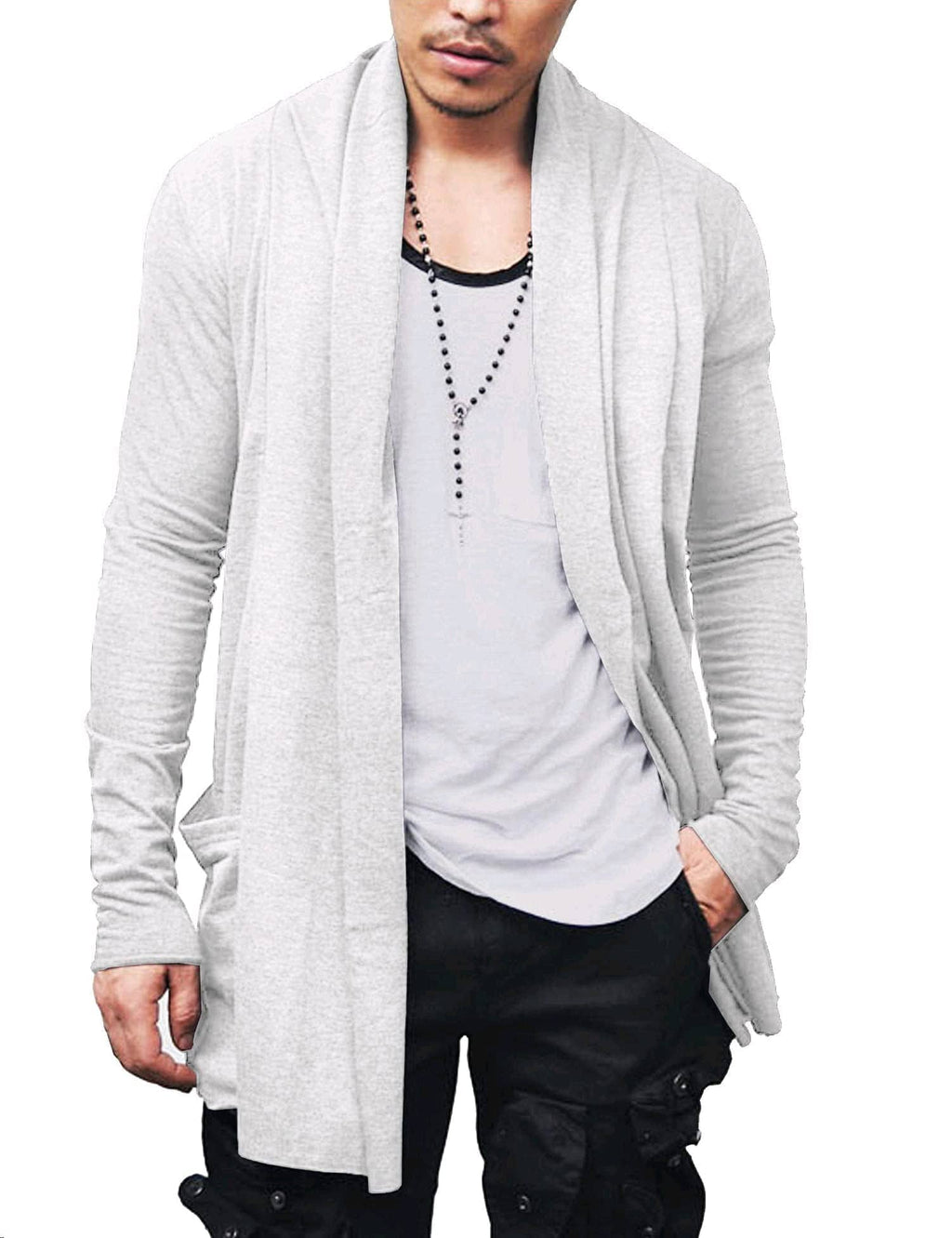 Ruffle Schalkragen Kragen Strick Cardigan