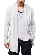 Ruffle Schalkragen Kragen Strick Cardigan