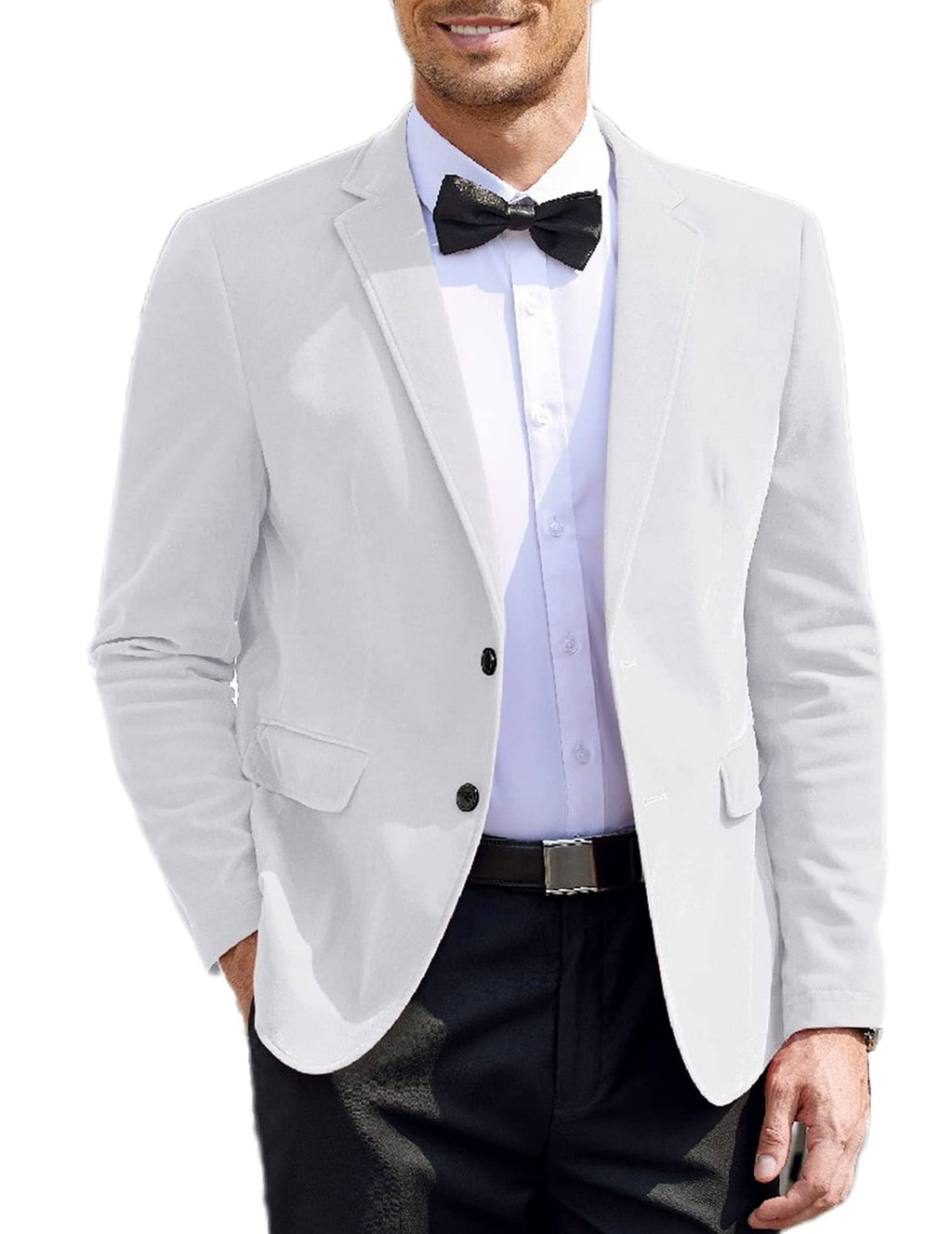 Two Knopf Slim Fit Blazer Retro Tuxedo Anzug Jacken