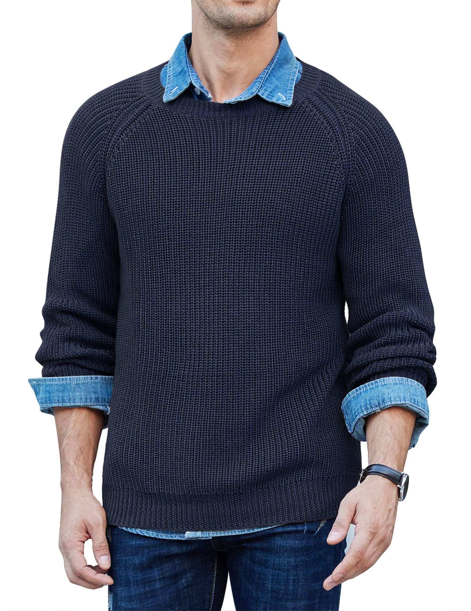 Crew Neck Slim Fit Strick Pullover Pullover