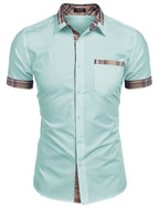 Casual Plaid Kragen Leinen Stil Hemd