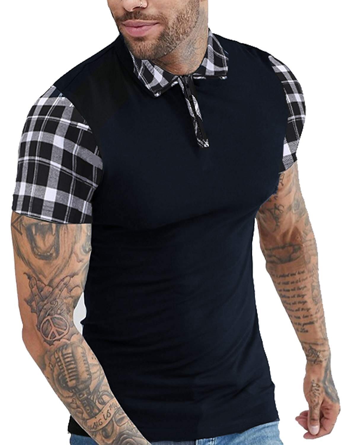 Stylish Slim Kurz Ärmel Polo T-Hemd