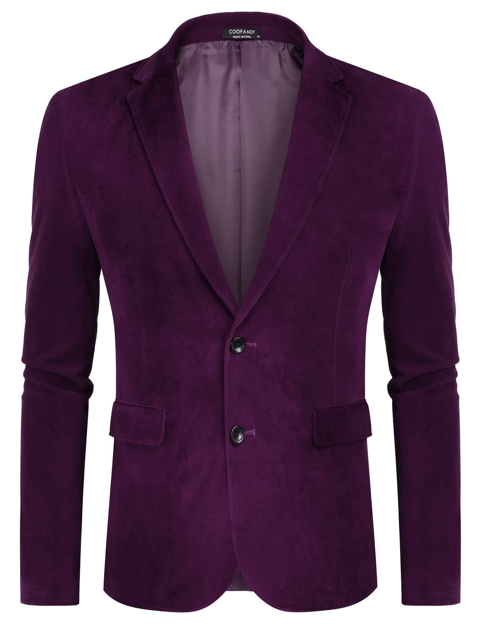 Two Knopf Slim Fit Blazer Retro Tuxedo Anzug Jacken