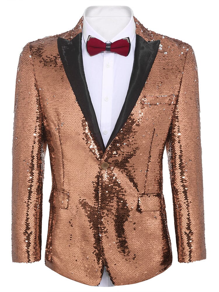 Men's Shiny Sequins Anzug Jacke (US Only)