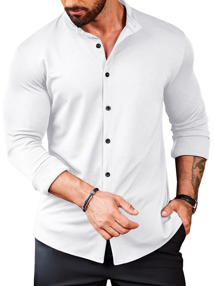 Casual Wrinkle Free Knopf Hemd (US Only)