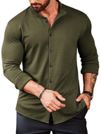 Casual Wrinkle Free Knopf Hemd (US Only)