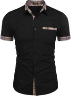 Casual Plaid Kragen Leinen Stil Hemd