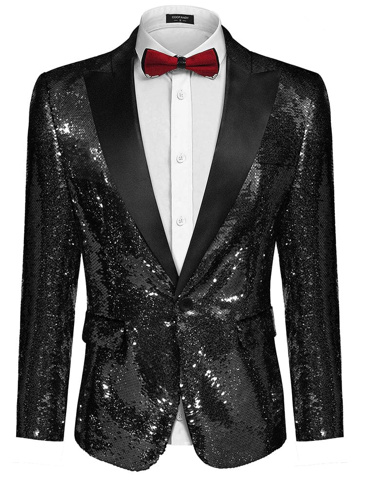 Men's Shiny Sequins Anzug Jacke (US Only)