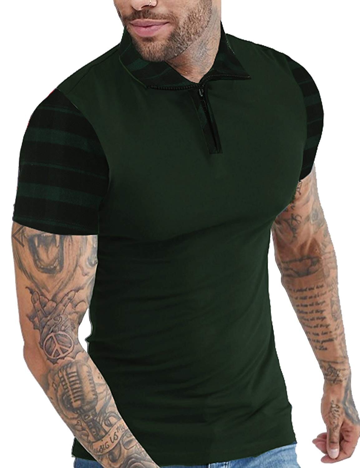 Stylish Slim Kurz Ärmel Polo T-Hemd