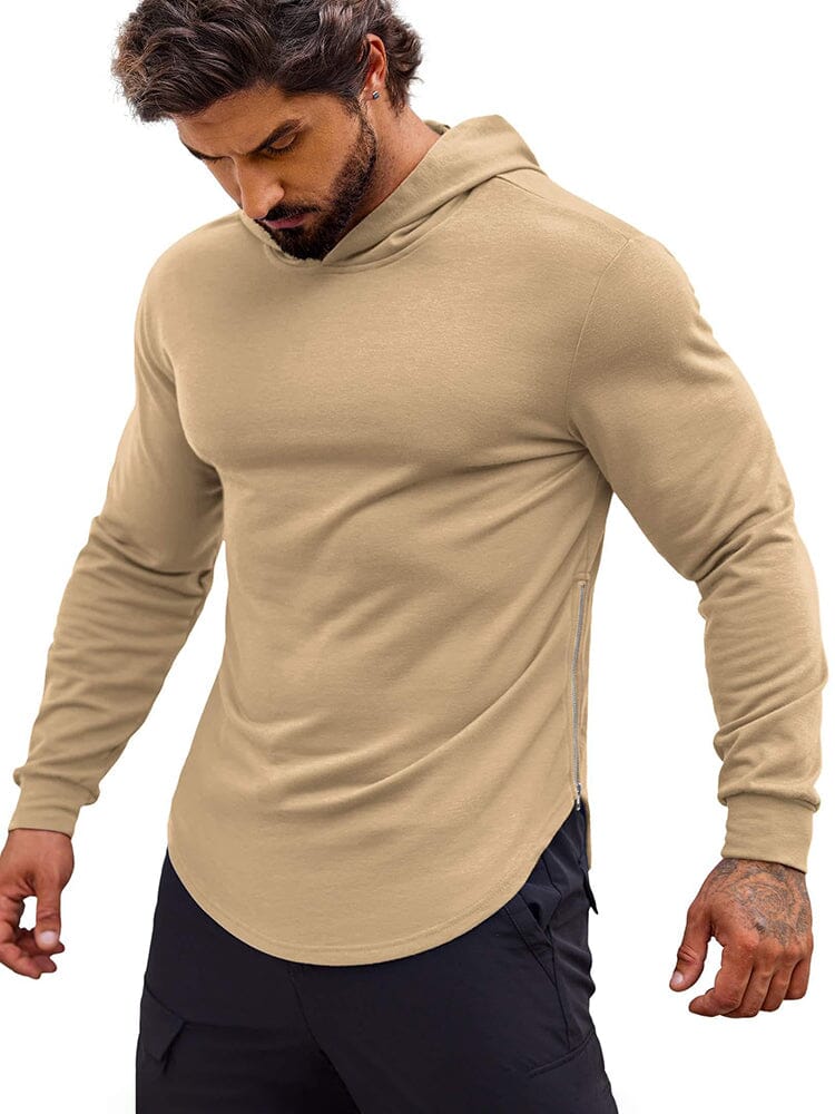 Workout Muscle Fit Baumwolle Blend Hoodie